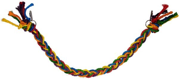SUPER BIRD CREATIONS Rainbow Rope Bridge Bird Toy - Chewy.com