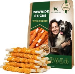 Beloved Pets Rawhide Sticks Wrapped Chicken Dog Treats, 10.6-oz bag