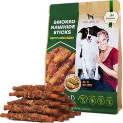 Beloved Pets Smoked Rawhide Sticks Wrapped Chicken Dog Treats, 10.6-oz bag