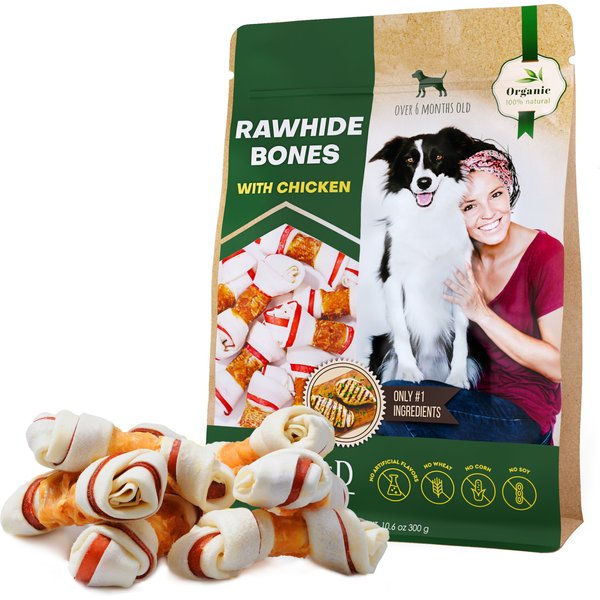 BELOVED PETS Rawhide Chews Wrapped Chicken Dog Treats 10.6 oz bag