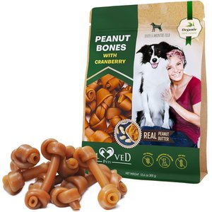 Beloved Pets Peanut Butter Bones with Cranberry Dog Treats, 10.6-oz bag