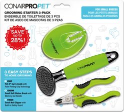 ConairPRO Small Dog Grooming Starter Value Pack, 3-Pack, Green