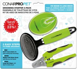 ConairPRO Large Dog Grooming Starter Value Pack, 3-Pack