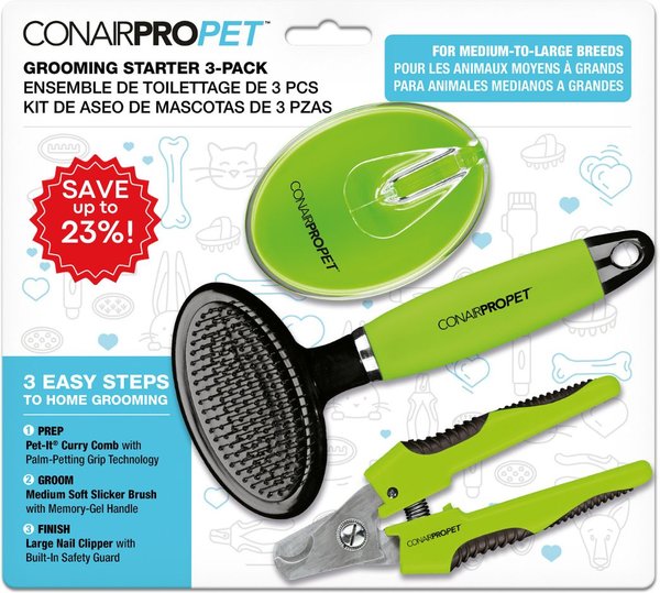 Discontinued CONAIRPROPET Large Dog Grooming Starter Value Pack, 3