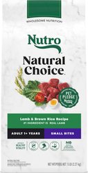 Nutro Natural Choice Small Bites Adult Lamb & Brown Rice Recipe Dry Dog Food, 5-lb bag