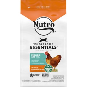 Nutro Wholesome Essentials Indoor Chicken & Brown Rice Recipe Adult Dry Cat Food, 3-lb bag