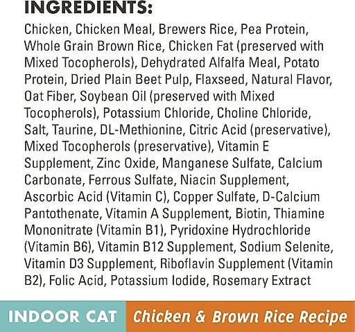 Nutro Wholesome Essentials Indoor Chicken & Brown Rice Recipe Adult Dry Cat Food, 14-lb bag