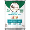 Nutro Limited Ingredient Diet Premium Loaf Fish & Potato Grain-Free Canned Dog Food, 12.5-oz, case of 12
