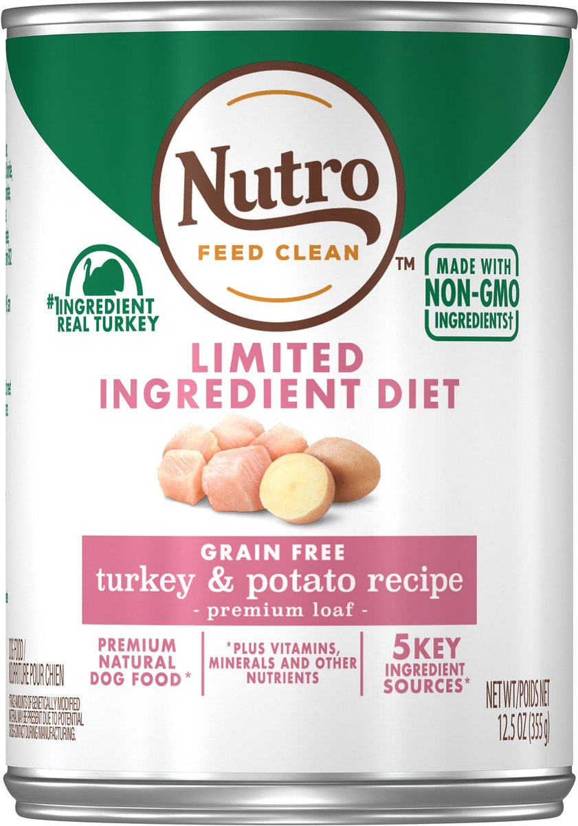 Nutro Limited Ingredient Diet Premium Loaf Turkey & Potato Grain-Free Adult Canned Wet Dog Food