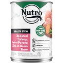 Nutro Hearty Stew Turkey, Sweet Potato & Green Bean Cuts in Gravy Adult Canned Wet Dog Food, 12.5-oz, case of 12