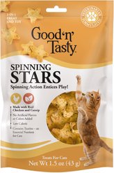 Good 'n' Tasty Spinning Stars with Real Chicken, Chicken Liver & Catnip Crunchy Cat Treat, 1.5-oz bag