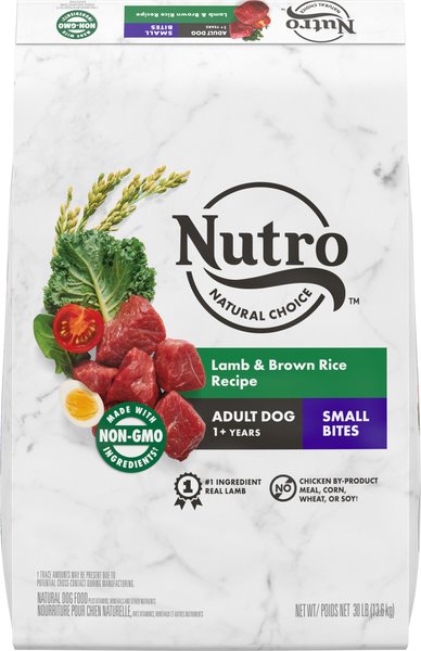 Nutro Natural Choice Small Bites Adult Lamb & Brown Rice Recipe Dry Dog Food, 30-lb bag slide 1 of 10