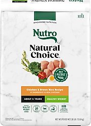 Nutro Natural Choice Healthy Weight Adult Chicken & Brown Rice Recipe Dry Dog Food, 30-lb bag