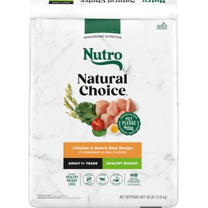 Nutro Natural Choice Healthy Weight Adult Chicken & Brown Rice Recipe Dry Dog Food, 30-lb bag