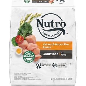Nutro Natural Choice Adult Chicken & Brown Rice Recipe Dry Dog Food, 30-lb bag