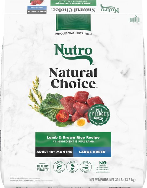 Nutro Natural Choice Large Breed Adult Lamb & Brown Rice Recipe Dry Dog Food, 30-lb bag slide 1 of 10