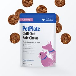 PetPlate Human Grade Chill Out Calming Soft Chews Dog Supplement, 28 count slide 1 of 4
