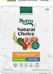 Nutro Natural Choice Healthy Weight Large Breed Adult Chicken & Brown Rice Recipe Dry Dog Food, 30-lb bag