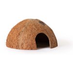 Leopard Gecko Coconut Husk Hide With Ladder & Plants - Natural Reptile Habitat Accessories For Tanks