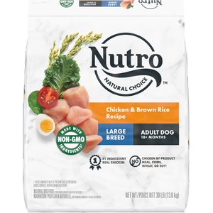 Nutro Wholesome Essentials Large Breed Adult Farm Raised Chicken, Brown Rice & Sweet Potato Recipe Dry Dog Food, 30-lb bag
