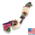 Bones & Chews Made in USA Cotton Rope with Bones Dog Toy, Color Varies