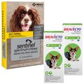 Bravecto Topical Solution, 22-44 lbs, (Green Box), 2 Doses (6-mos. supply) + Sentinel Spectrum Chew for Dogs, 25.1-50 lbs, (Yellow Box), 6 Chews (6-mos. supply)