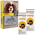 Bravecto Topical Solution, 4.4-9.9 lbs, (Yellow Box), 2 Doses (6-mos. supply) + Sentinel Spectrum Chew for Dogs, 25.1-50 lbs, (Yellow Box), 6 Chews (6-mos. supply)