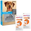 Bravecto Chew, 9.9-22 lbs, (Orange Box), 2 Chews (6-mos. supply) + Sentinel Spectrum Chew for Dogs, 50.1-100 lbs, (Blue Box), 6 Chews (6-mos. supply)