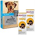 Bravecto Topical Solution, 4.4-9.9 lbs, (Yellow Box), 2 Doses (6-mos. supply) + Sentinel Spectrum Chew for Dogs, 50.1-100 lbs, (Blue Box), 6 Chews (6-mos. supply)