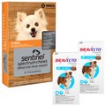 Bravecto Chew, 44-88 lbs, (Blue Box), 2 Chews (6-mos. supply) + Sentinel Spectrum Chew for Dogs, 2-8 lbs, (Orange Box), 6 Chews (6-mos. supply)