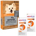 Bravecto Chew, 9.9-22 lbs, (Orange Box), 2 Chews (6-mos. supply) + Sentinel Spectrum Chew for Dogs, 2-8 lbs, (Orange Box), 6 Chews (6-mos. supply)