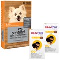 Bravecto Chew, 4.4-9.9 lbs, (Yellow Box), 2 Chews (6-mos. supply) + Sentinel Spectrum Chew for Dogs, 2-8 lbs, (Orange Box), 6 Chews (6-mos. supply)