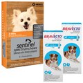 Bravecto Topical Solution, 44-88 lbs, (Blue Box), 2 Doses (6-mos. supply) + Sentinel Spectrum Chew for Dogs, 2-8 lbs, (Orange Box), 6 Chews (6-mos. supply)