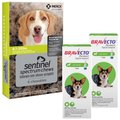 Bravecto Topical Solution, 22-44 lbs, (Green Box), 2 Doses (6-mos. supply) + Sentinel Spectrum Chew for Dogs, 8.1-25 lbs, (Green Box), 6 Chews (6-mos. supply)