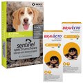 Bravecto Topical Solution, 4.4-9.9 lbs, (Yellow Box), 2 Doses (6-mos. supply) + Sentinel Spectrum Chew for Dogs, 8.1-25 lbs, (Green Box), 6 Chews (6-mos. supply)