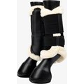 LeMieux Fleece Edged Mesh Brushing Horse Boot, Natural, Medium