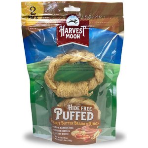 Harvest Moon Hide Free Peanut Butter Dog Hard Chew Treat, 2 count