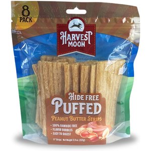 Harvest Moon Hide Free Peanut Butter Dog Hard Chew Treat, 8 count
