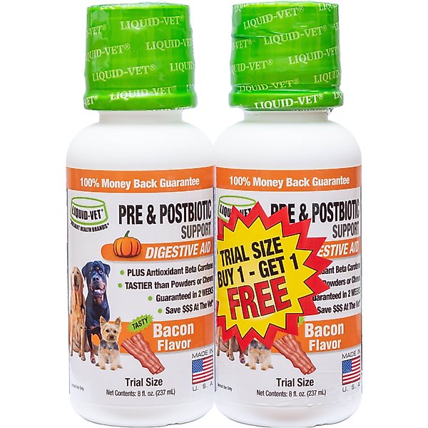 LIQUIDVET K9 Pre & PostBiotic Support Bacon flavor Dog Digestive Aid