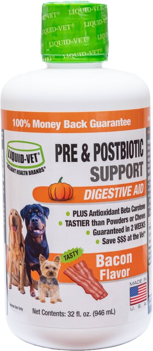 LIQUIDVET K9 Pre & PostBiotic Support Bacon Flavor Dog Digestive Aid