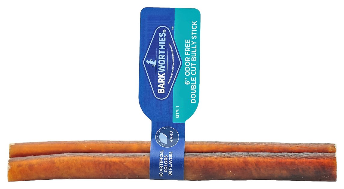 Barkworthies Odor-Free Select Butchers Cut 6" Bully Sticks Dog Treats