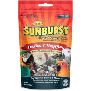 Higgins Sunburst Gourmet Fruits & Veggies Bird Treats, 5-oz bag