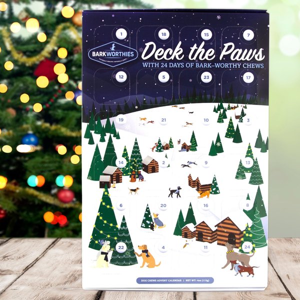 BARKWORTHIES Deck the Paws Holiday Advent Calendar Dog Treat