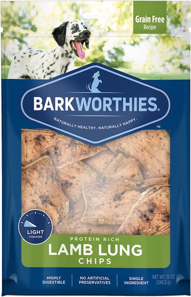 Barkworthies Lamb Lung Dehydrated Dog Treats, 12-oz bag slide 1 of 7