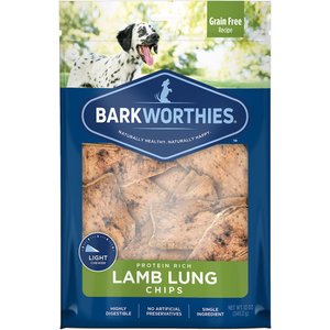 Barkworthies Lamb Lung Dehydrated Dog Treats, 12-oz bag