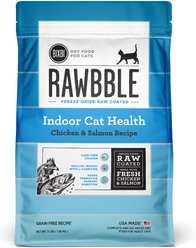 BIXBI Rawbble Dry Food Chicken Salmon Recipe for Indoor Cats, 3-lb bag