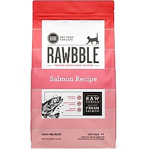 BIXBI Rawbble Dry Food Salmon Recipe for Cats, 10-lb bag