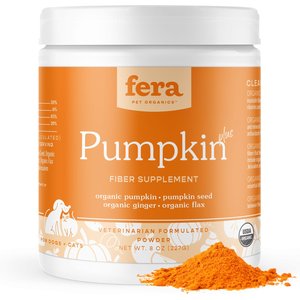 Fera Pet Organics USDA Organic Pumpkin Plus Fiber Support for Dogs & Cats, 90 servings