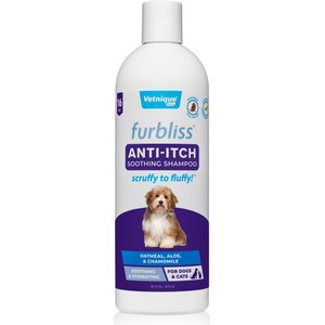 Vetnique Labs Furbliss Anti-Itch Soothing Oatmeal Shampoo for Dogs & Cats, 16-oz bottle