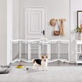 Yaheetech 6-Panel 32-in H Foldable Wire Dog Gate, White, Medium